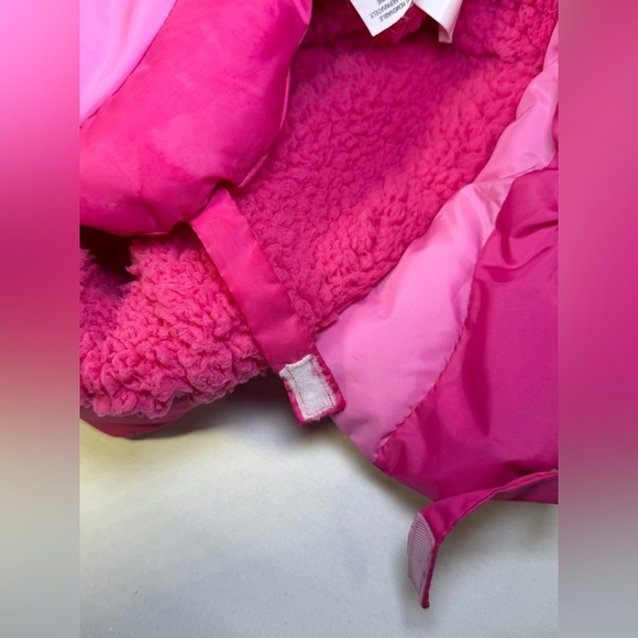Cat & Jack Pink Winter Hat Colorblock Puffer Trapper Toddler Girls 2T to 5T - Picture 10 of 13